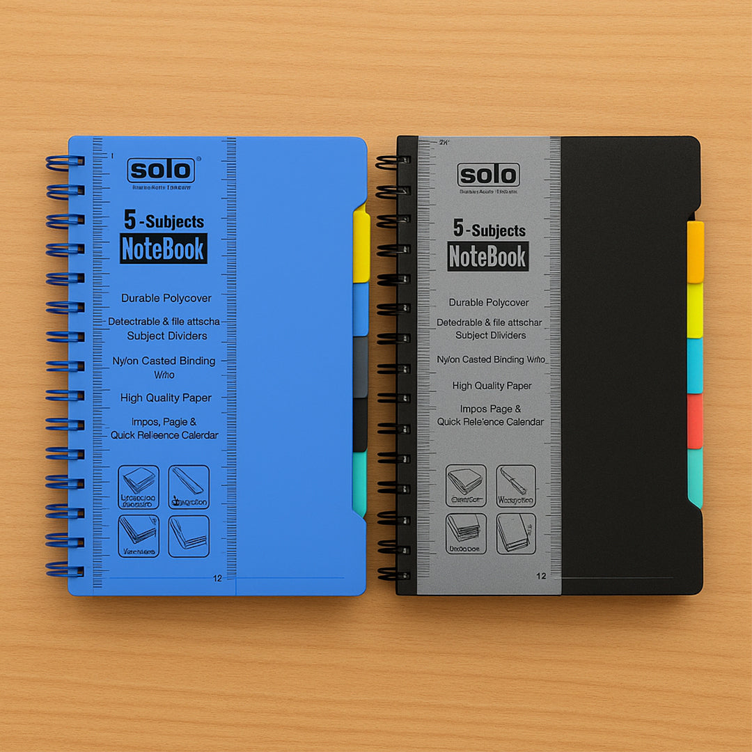 Solo B5 Five Subject Notebook