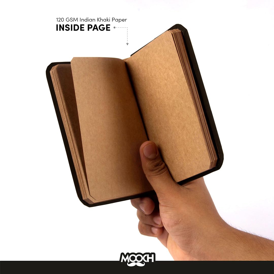 Mooch Diary Handcrafted  For Your Stories -A5 (khaki Paper) - Image 2