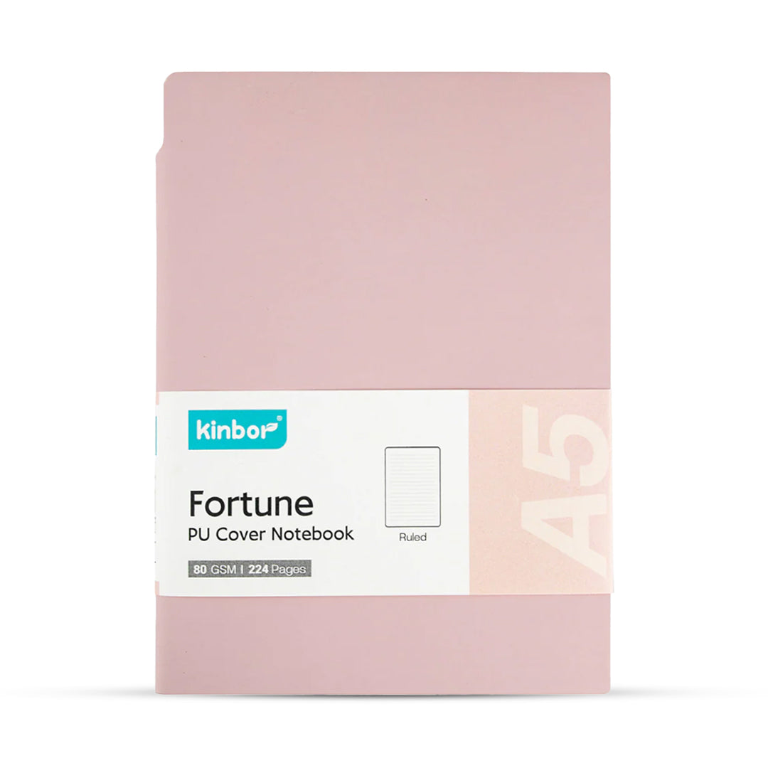 Kinbor Fortune PU Cover A5 Ruled Notebook - Image 2